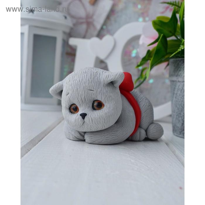 Силиконовая форма «Кот британец с бантом» Силиконовая форма «Кот британец с бантом»