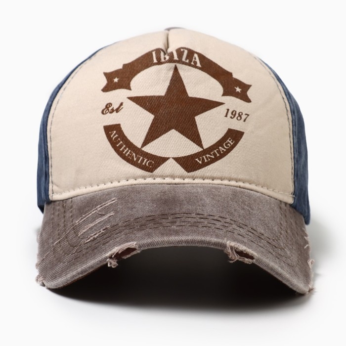 Кепка мужская MINAKU Кепка мужская MINAKU "IBIZA", цвет синий, размер 56-58