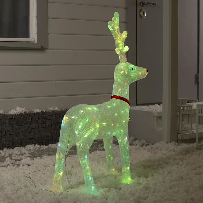 Светодиодная фигура «Олень» 57 × 90 × 25 см, акрил, 40 LED, 220 В, свечение мульти (RGB) Светодиодная фигура «Олень» 57 × 90 × 25 см, акрил, 40 LED, 220 В, свечение мульти (RGB)