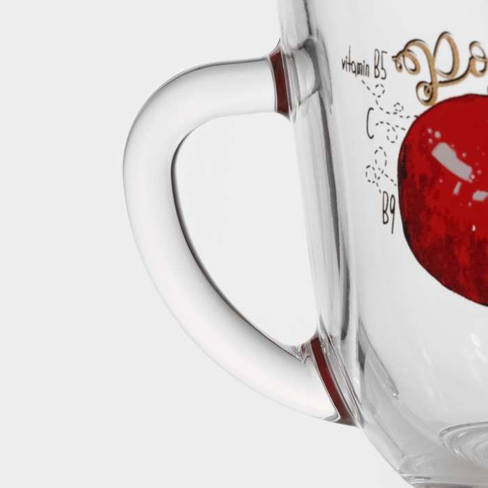 Кружка стеклянная «Полезные фрукты», 200 мл, рисунок МИКС