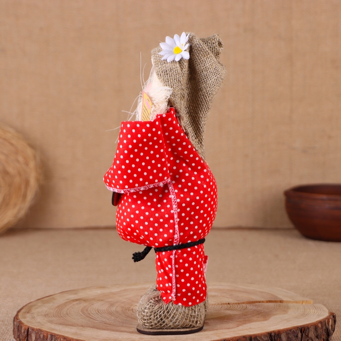 Оберег-домовой Оберег-домовой "Славуся в льняном колпаке, с рублём", МИКС