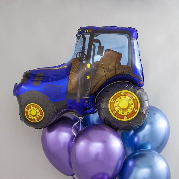 Шар фольгированный 37 Шар фольгированный 37" «Трактор синий», фигура