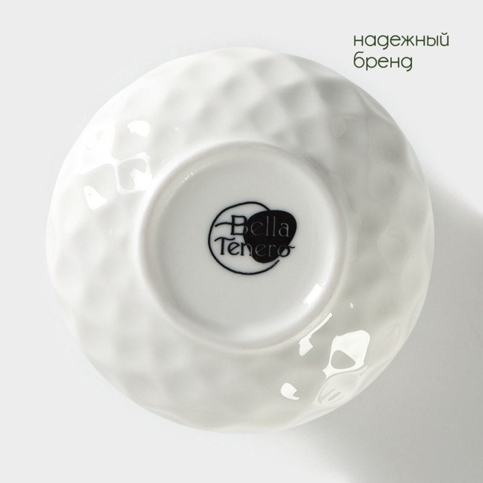 Сахарница фарфоровая с ложкой на бамбуковой подставке BellaTenero, 140 мл, цвет белый Сахарница фарфоровая с ложкой на бамбуковой подставке BellaTenero, 140 мл, цвет белый