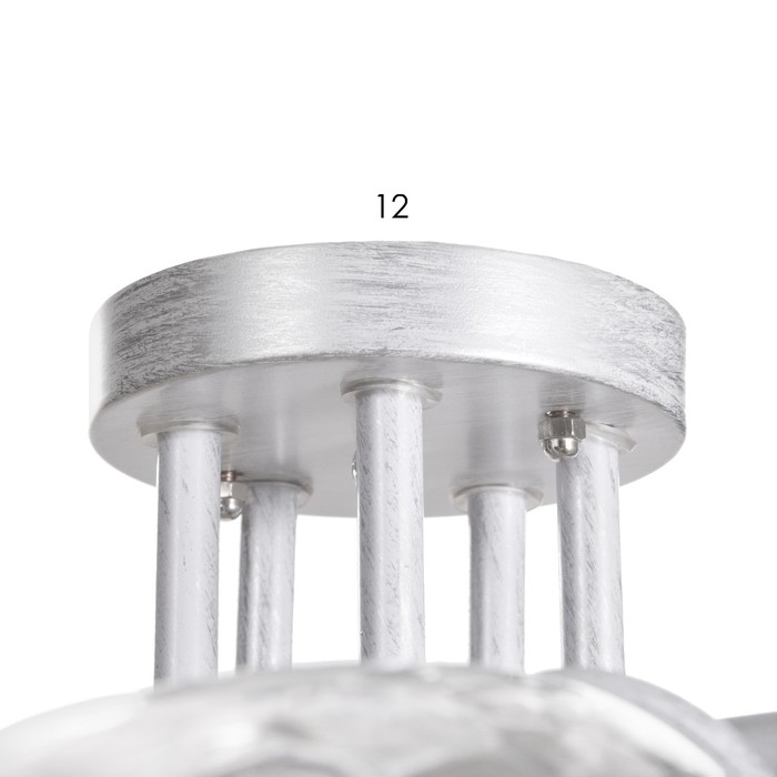 Люстра Люстра "Риана" 5х40Вт Е27 Белый, серебро 57х57х23см