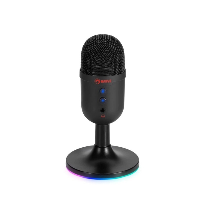 Микрофон Marvo MIC-06 BK, подставка, 3.5мм, кабель 1,8, чёрный Микрофон Marvo MIC-06 BK, подставка, 3.5мм, кабель 1,8, чёрный