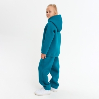 Костюм детский (худи, брюки) MINAKU: Basic Line KIDS, oversize, цвет изумруд, рост 128