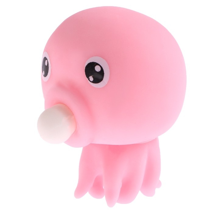 Мялка «Осьминог» надувает шарик Мялка «Осьминог» надувает шарик