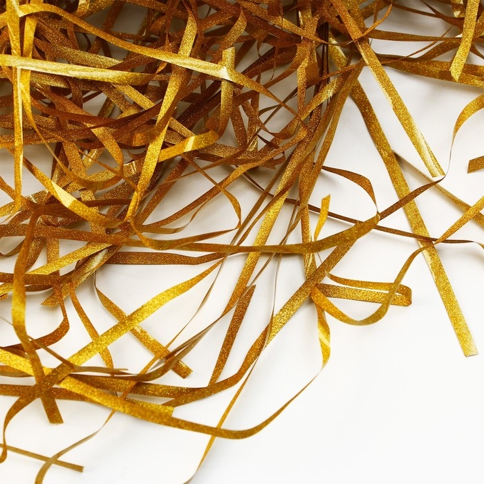 Наполнитель для шаров и подарков, упаковка, «Золото» , 15 х 26 см Наполнитель для шаров и подарков, упаковка, «Золото» , 15 х 26 см