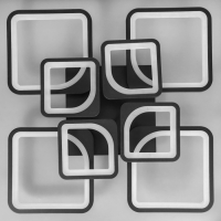 Люстра с ПДУ 59112/8BK LED 240Вт 3000-6000К диммер черный 55х55х10 см