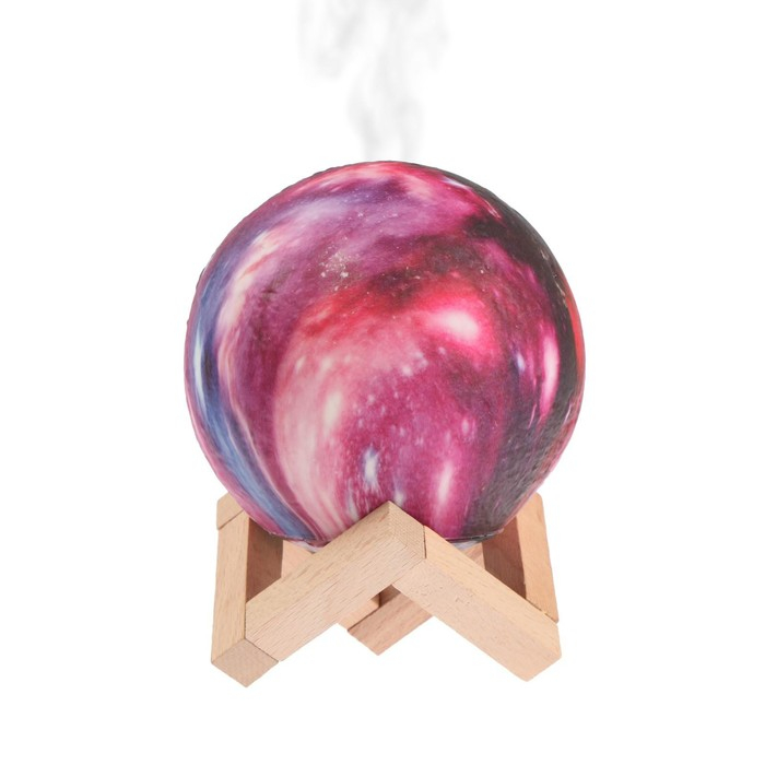 Увлажнитель-ночник Luazon HM-5, ультразвуковой  Увлажнитель-ночник Luazon HM-5, ультразвуковой "Планета", 2 Вт, 0.8 л, от USB