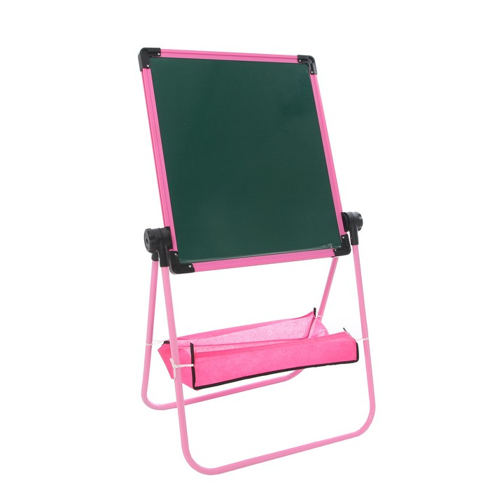 Детский мольберт «Премиум» в наборе с маркерами, мелом, губкой розовый Детский мольберт «Премиум» в наборе с маркерами, мелом, губкой розовый