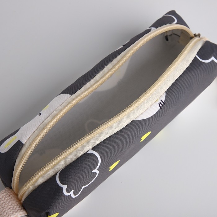 Рюкзак школьный на молнии, сумка, косметичка, цвет серый