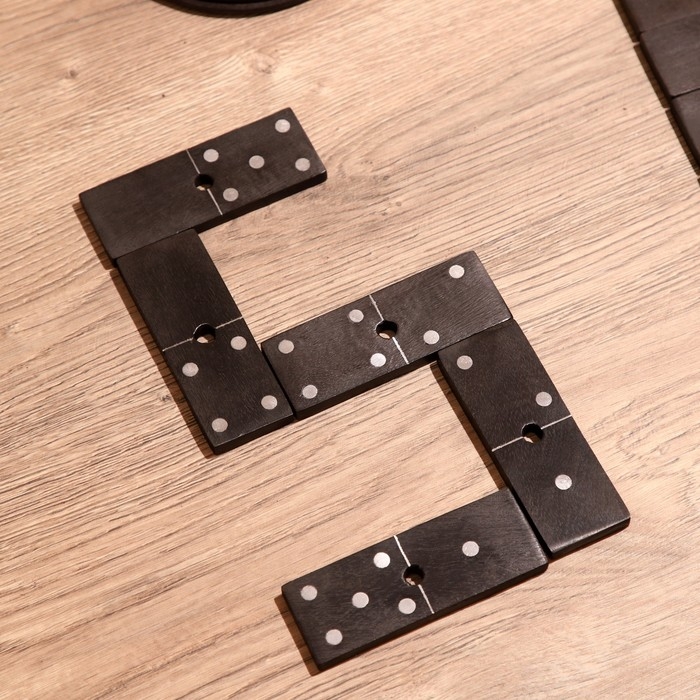 Игра настольная  Игра настольная "Домино" 14х14х30 см, манговое дерево