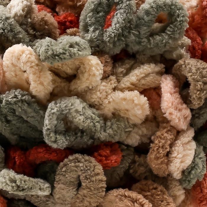 Пряжа Пряжа "Puffy Fine Color" 100% микрополиэстер 14,5м/100гр (6039 зелён-беж-керам.)