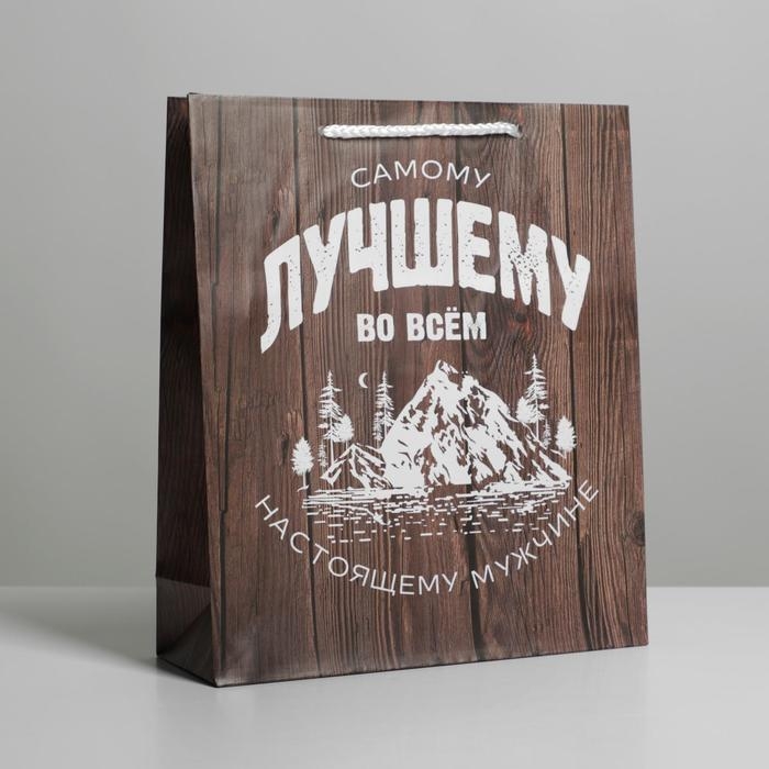 Пакет подарочный ламинированный, упаковка, «Самому лучшему во всём», ML 21 х 25 х 8 см Пакет подарочный ламинированный, упаковка, «Самому лучшему во всём», ML 21 х 25 х 8 см