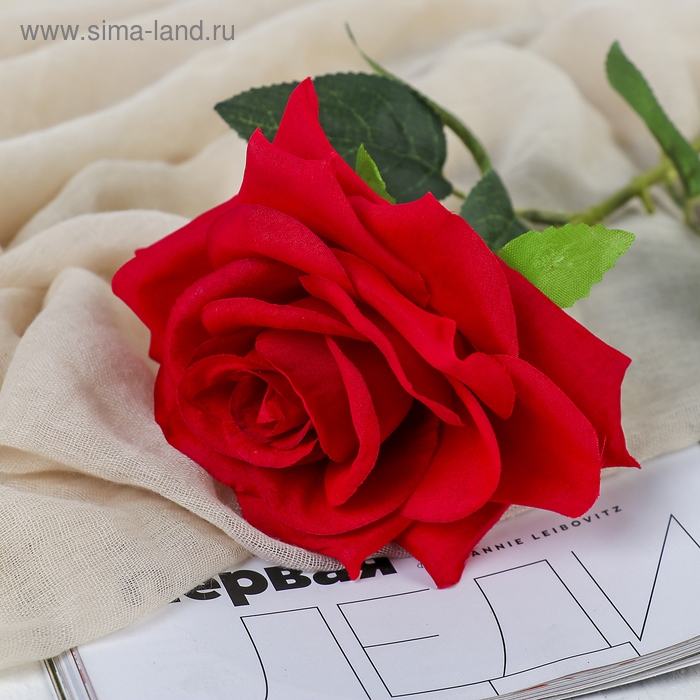 Цветы искусственные Цветы искусственные "Роза Гран При" 7х46 см, красный