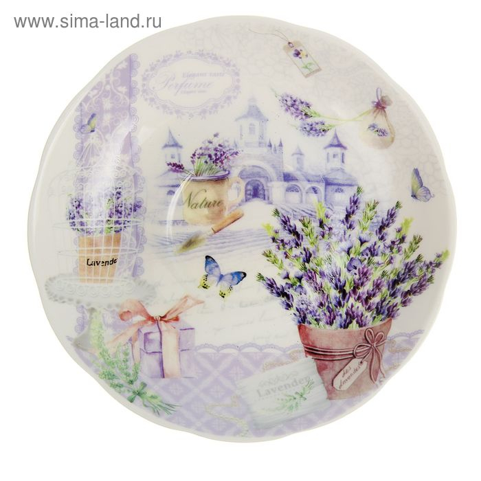 Чайная пара керамическая «Лавандовое поле», 2 предмета: чашка 220 мл, блюдце d=15 см Чайная пара керамическая «Лавандовое поле», 2 предмета: чашка 220 мл, блюдце d=15 см