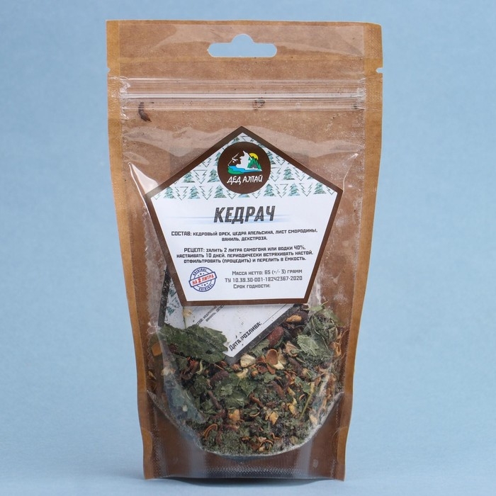 Набор из трав и специй для приготовления настойки "Кедрач"