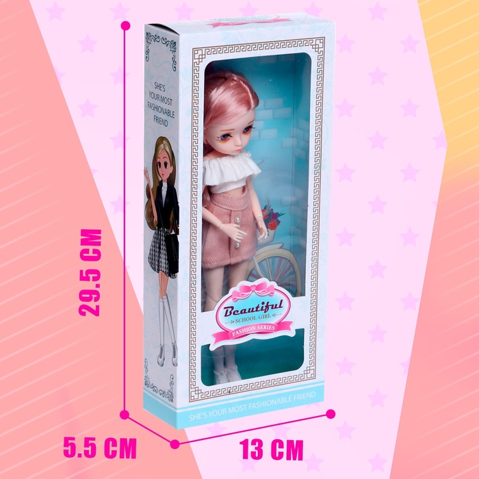 Кукла модная шарнирная «Маша» в платье, МИКС Кукла модная шарнирная «Маша» в платье, МИКС