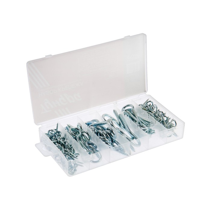 Набор шурупов с кольцом и полукольцом ТУНДРА krep, 151 предмет Набор шурупов с кольцом и полукольцом ТУНДРА krep, 151 предмет