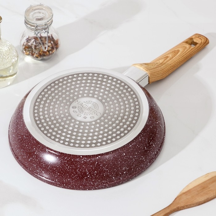 Сковорода кованая Natural. Brown, d=22 см, ручка soft-touch, антипригарное покрытие, индукция, цвет коричневый Сковорода кованая Natural. Brown, d=22 см, ручка soft-touch, антипригарное покрытие, индукция, цвет коричневый