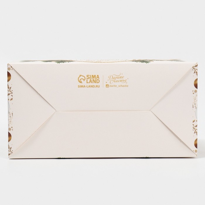 Коробочка для кексов «Шары», 16 х 10 х 8 см, Новый год