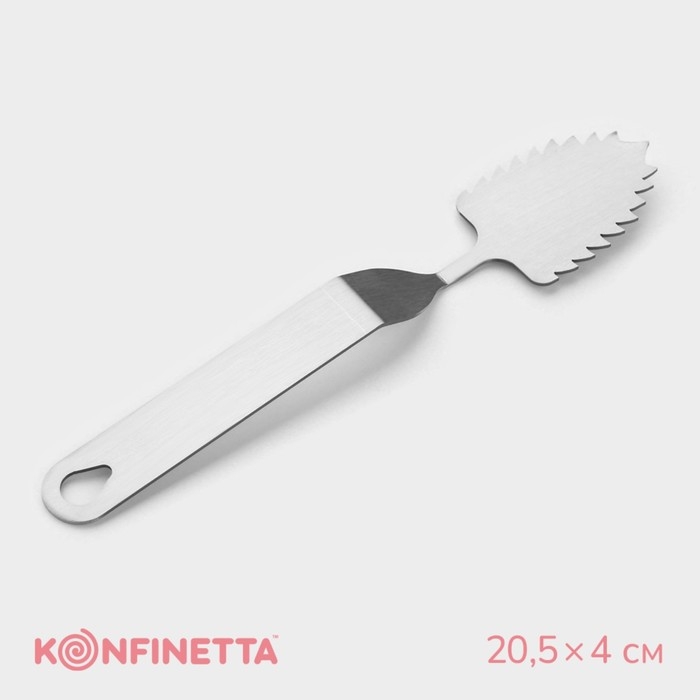 Лопатка кондитерская KONFINETTA, 20,5×4 см, рабочая часть 6×4 см, цвет серебристый Лопатка кондитерская KONFINETTA, 20,5×4 см, рабочая часть 6×4 см, цвет серебристый