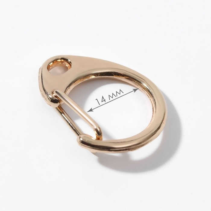 Карабин металлический «Круг», d = 14 мм, 22 × 15 мм, 10 шт, цвет золотой Карабин металлический «Круг», d = 14 мм, 22 × 15 мм, 10 шт, цвет золотой