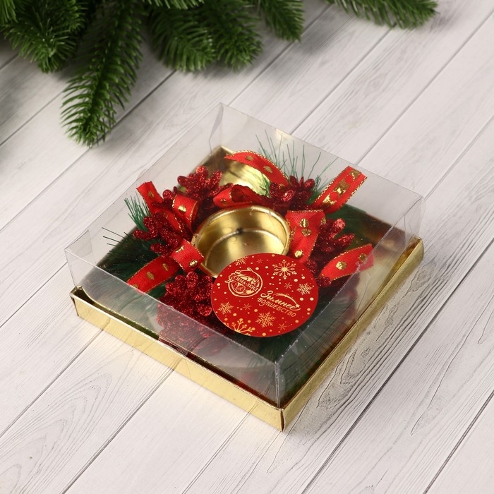 Подсвечник на одну свечу Подсвечник на одну свечу "Красный" 10х4 см отв d-4 см