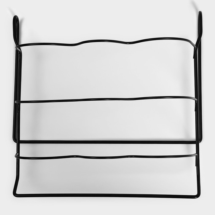 Держатель для бутылок Доляна, подвесной, металл, 32,5×31,5×13 см, цвет чёрный Держатель для бутылок Доляна, подвесной, металл, 32,5×31,5×13 см, цвет чёрный