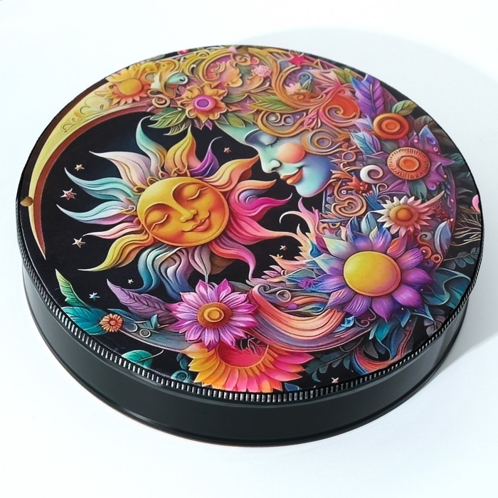 Шаманский бубен Шаманский бубен "Богиня. Месяц и солнце" с колотушкой 5х25х25 см