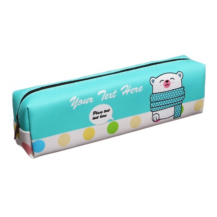 Пенал школьный Пенал школьный "Зверюшка", на молнии, синий