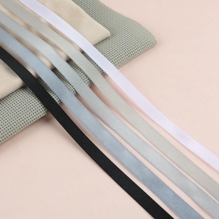 Набор атласных лент, 5 шт, размер 1 ленты: 10 мм × 23 ± 1 м, цвет серый спектр Набор атласных лент, 5 шт, размер 1 ленты: 10 мм × 23 ± 1 м, цвет серый спектр