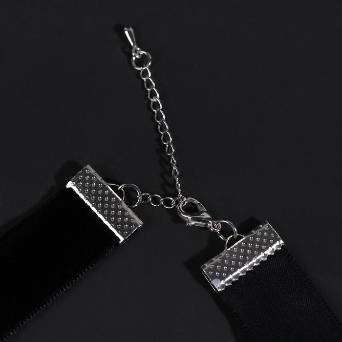 Чокер «Стразинка» звезда, цвет белый в серебре, 37 см Чокер «Стразинка» звезда, цвет белый в серебре, 37 см