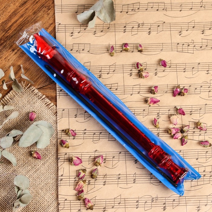 Блокфлейта Music Life, 8 отверстий, немецкая система, красная Блокфлейта Music Life, 8 отверстий, немецкая система, красная