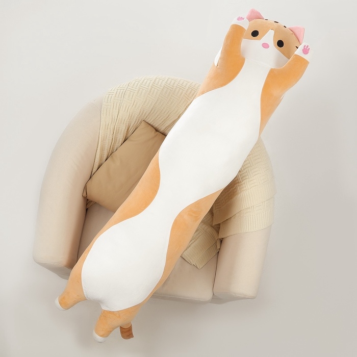Шкурка мягкой игрушки «Кот-батон», 130 см, цвет рыжий, без набивки Шкурка мягкой игрушки «Кот-батон», 130 см, цвет рыжий, без набивки