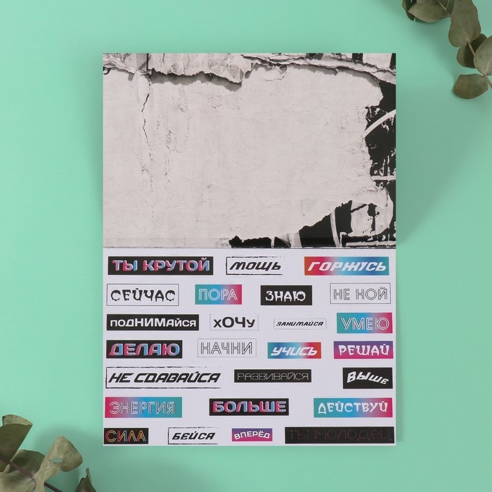 Наклейки в книжке Наклейки в книжке "Мотивация на стиле" + 3 фона 20,7х14,2 см