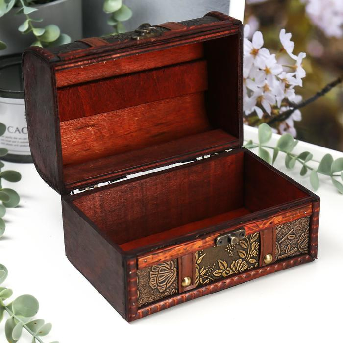 Шкатулка сундучок  Шкатулка сундучок "Цветущий сад" 11,5х18х12 см