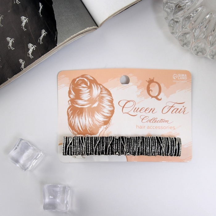 Заколка-автомат Заколка-автомат "Сэнди" прямой, 8,5 см, серебро