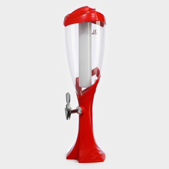 Башня пивная «Вавилон», 3 л, цвет красный Башня пивная «Вавилон», 3 л, цвет красный