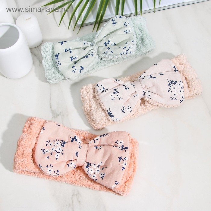 Повязка для умывания Доляна «Ретро», цвет МИКС Повязка для умывания Доляна «Ретро», цвет МИКС