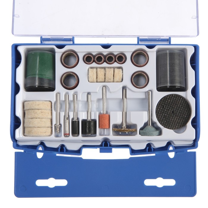 Набор мини-насадок для гравера ТУНДРА, круги, щетки, шарошки, диски, паста, 3.2 мм, 64 шт. Набор мини-насадок для гравера ТУНДРА, круги, щетки, шарошки, диски, паста, 3.2 мм, 64 шт.