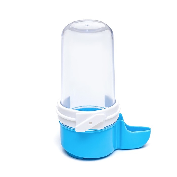 Поилка для птиц 6 х 13,5 см, 240 мл, синяя/белая Поилка для птиц 6 х 13,5 см, 240 мл, синяя/белая