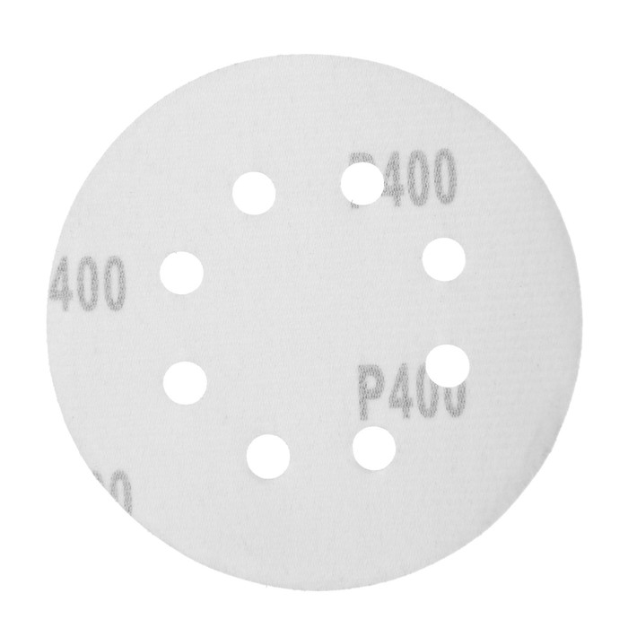 Круг абразивный шлифовальный под Круг абразивный шлифовальный под "липучку" ТУНДРА, перфорированный, 125 мм, Р400, 10 шт.