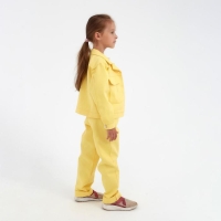 Джинсы для девочки MINAKU: Casual collection KIDS, цвет лимонный, рост 128 см