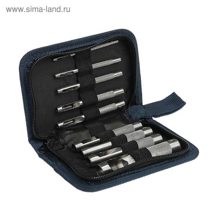 Набор пробойников для кожи  Набор пробойников для кожи "Сибртех" 18309, 2-13 мм, 9 шт., чехол