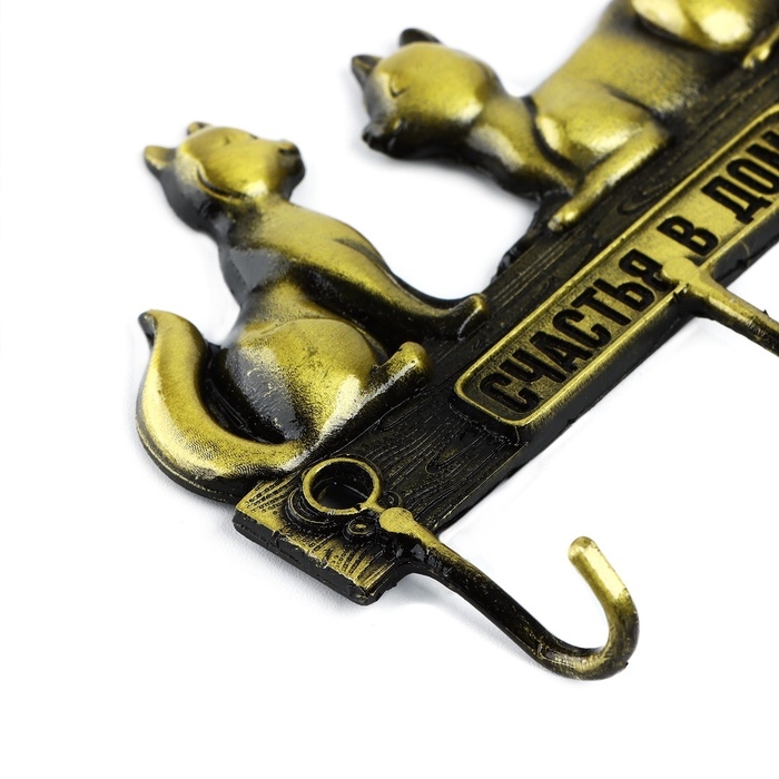 Ключница настенная «Счастья в дом», коты, 9.4 х 6.1 см Ключница настенная «Счастья в дом», коты, 9.4 х 6.1 см