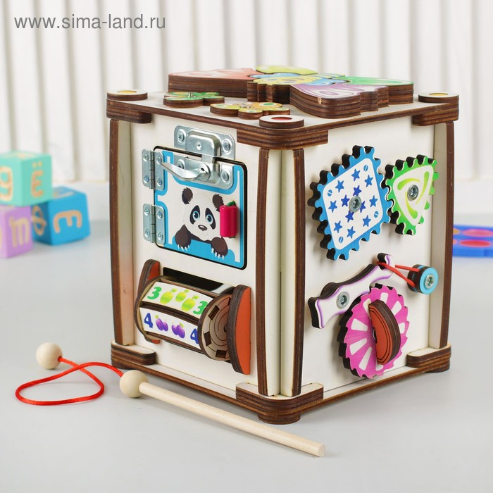 Бизикуб со светом «Зверушки» 17х17х18 см Бизикуб со светом «Зверушки» 17х17х18 см