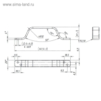 Ручка-скоба РС-100-5 цинк, 50 шт.