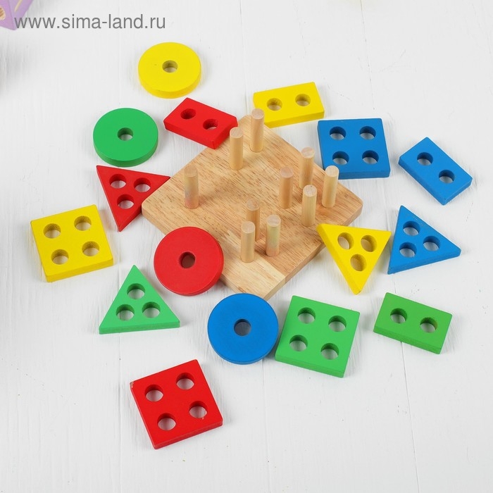 Сортер «Логический квадрат», толщина элементов — 1 см Сортер «Логический квадрат», толщина элементов — 1 см